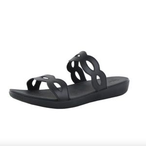 Fitflop Womens Vessily Slide Sandal Shoes, All Black size 5